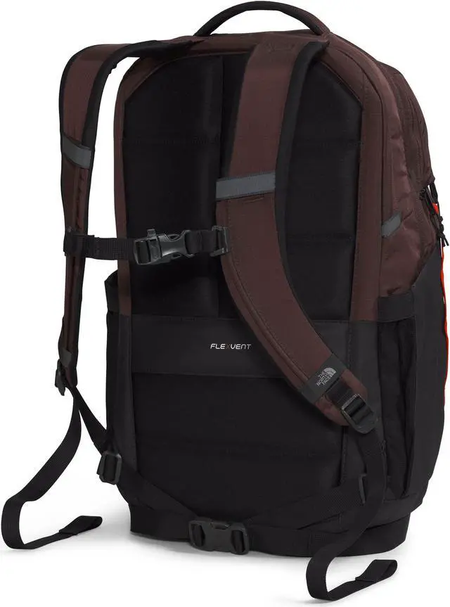 Alt view image 3 of 5 - The North Face Surge Commuter Laptop Backpack, Coal Brown/Fiery Red/TNF Black, One Size