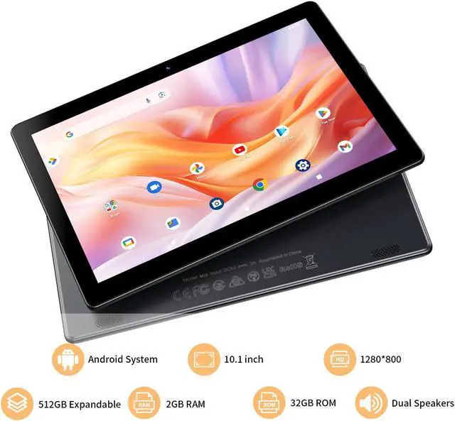 Alt view image 4 of 5 - Android Tablet 10 inch with 2GB RAM, 32GB ROM, 512GB Expandable, Quad-Core, HD IPS Screen, 2MP + 8MP Dual Camera, Wi-Fi, Stable Tablet with 6000mAh Battery