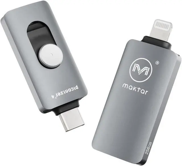 Main image of Maktar Piconizer 4: The Portable iPhone Storage Flash Drive & Memoria Externa for All Your Phone Backup Storage Needs 256GB