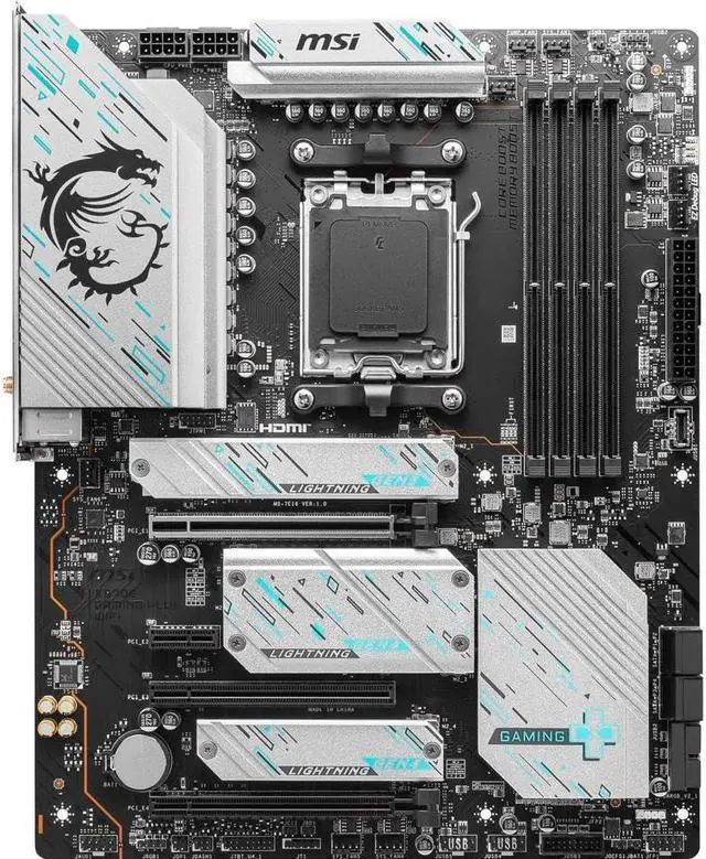 Alt view image 3 of 5 - INLAND Micro Center AMD Ryzen 7 7800X3D CPU Processor with MSI X670E Gaming Plus Motherboard, AM5 Socket, DDR5, PCIe 5.0, WiFi 6E