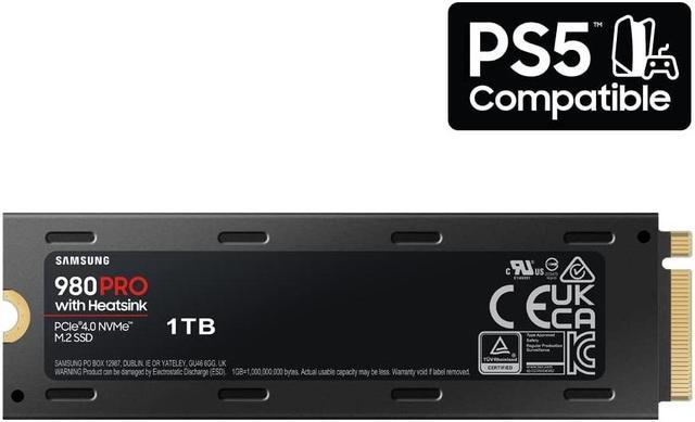 SAMSUNG 980 PRO SSD with Heatsink 1TB PCIe Gen 4 NVMe M.2 Internal Solid  State Drive , Heat Control, Max Speed, PS5 Compatible (MZ-V8P1T0CW) -  Newegg.com