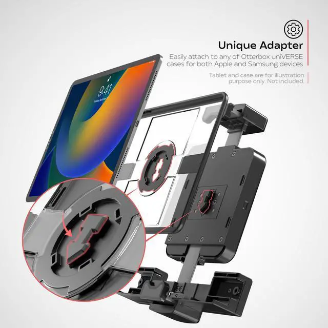 Alt view image 2 of 5 - CTA DIGITAL Rotating Sleek Desk Mount with Security Holder for OtterBox Universe and Defender Series Cases