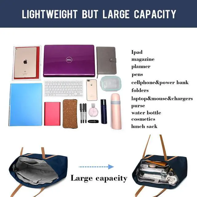 Alt view image 3 of 5 - BUG Lightweight Women Laptop Tote Bag for Work, Casual Handbag for Travel Beach College Teacher