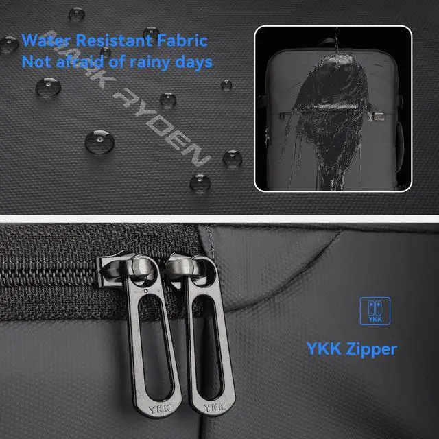 Alt view image 5 of 5 - MARK RYDEN Travel Backpack for Men, 40L Airline Approved Carry on Backpack with USB Charging Port, 17.3 Inch Waterproof Business Laptop Backpack