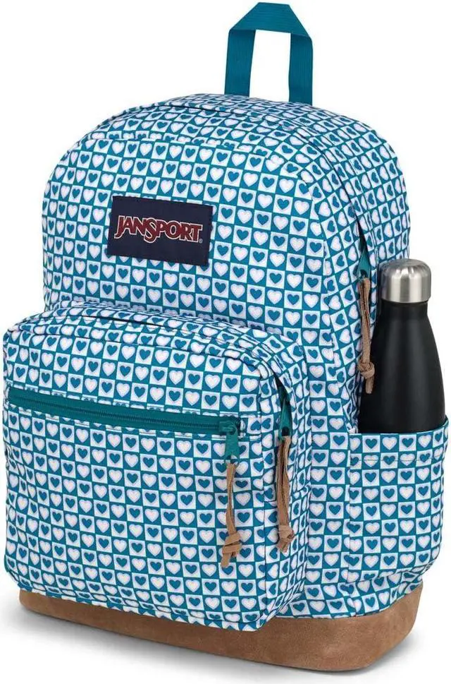 Alt view image 4 of 5 - JanSport Right Pack Backpack - Durable Daypack with Padded 15" Laptop Sleeve, Spacious Main Compartment & Integrated Water Bottle Pocket - Hyped Hearts Green