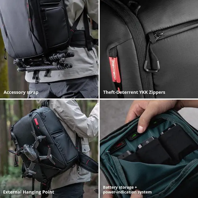 Alt view image 5 of 5 - PGYTECH CreateMate High-Speed SD Card Reader Black +PGYTECH OneMo 2 25L-33L Camera Backpack with Shoulder Bag