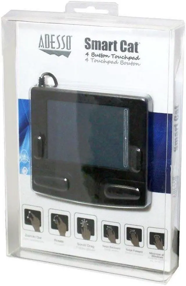 Alt view image 2 of 4 - Adesso Smart Cat, 4 Button Glidepoint USB Touchpad (GP-410UB),Black