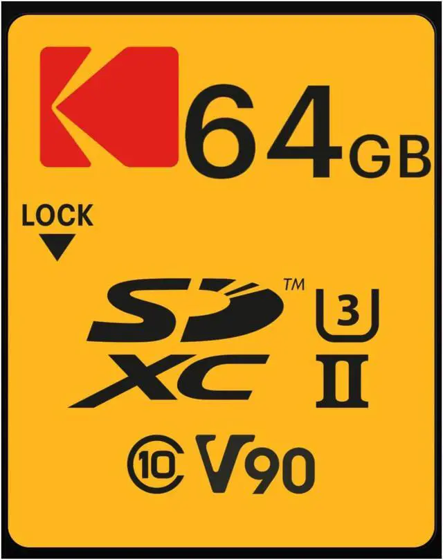 Alt view image 4 of 5 - Kodak 64GB UHS-II U3 V90 Ultra Pro SDXC Memory Card - Up to 300MB/s Read Speed and 270MB/s Write Speed