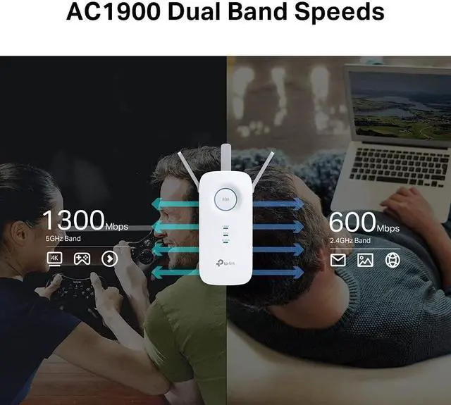 Alt view image 5 of 5 - Extensor RED TP-LINK AC1900 WiFi 5"