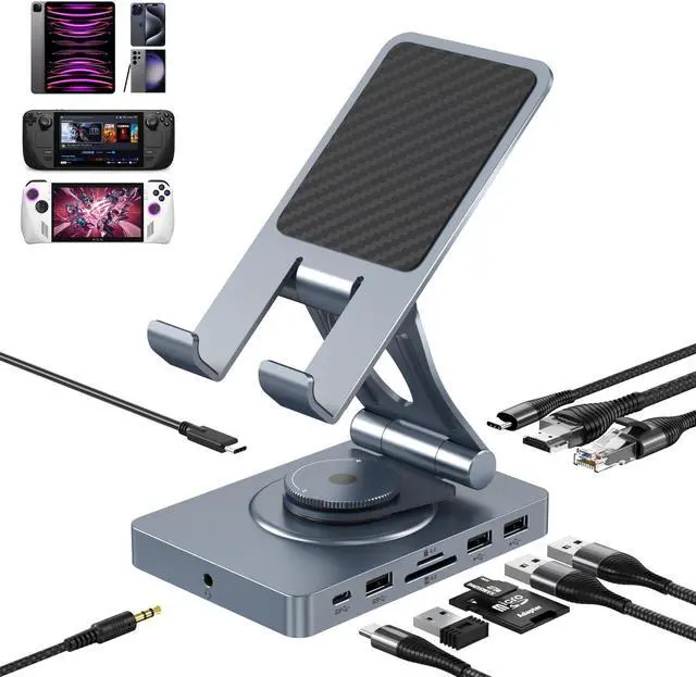 Alt view image 2 of 5 - Versatile USB C Hub and Small USB HUB with 2ft Cable