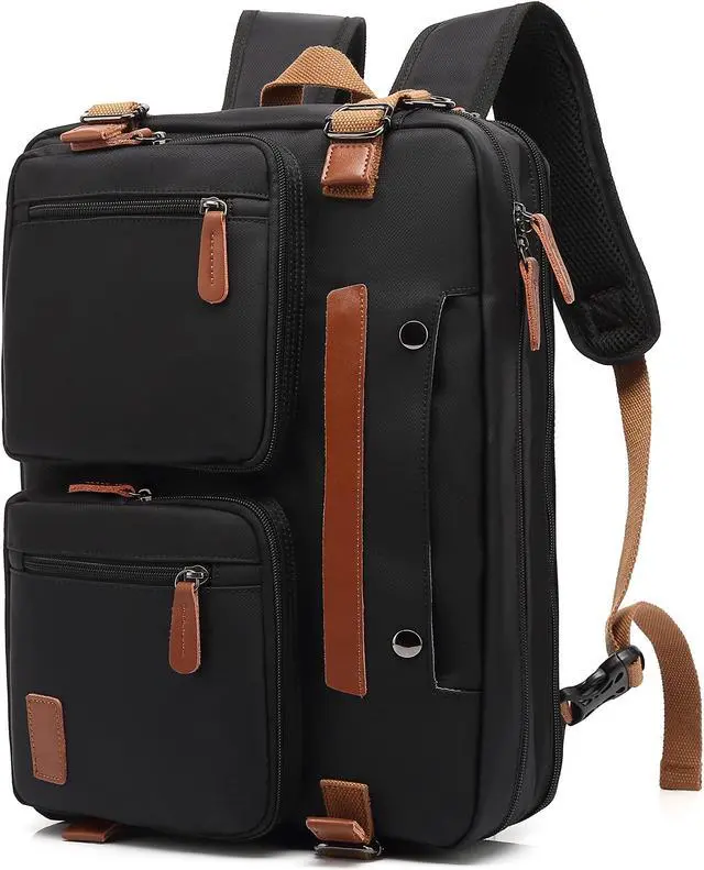 Main image of MOLNIA 3 in 1 Laptop Bag for Men, 17.3 Inch Work Bags for Men, Laptop Backpack, Briefcases, Messenger Bag, Computer Bags for Laptops for Men Women, Black