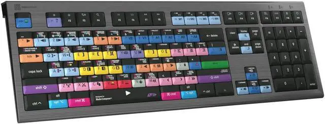 Alt view image 4 of 5 - Logickeyboard Backlit 'Astra2' Designed for use with Avid Media Composer on Mac  Extended 'Pro' Layout  p/n LKB-MCOMP-A2M-US