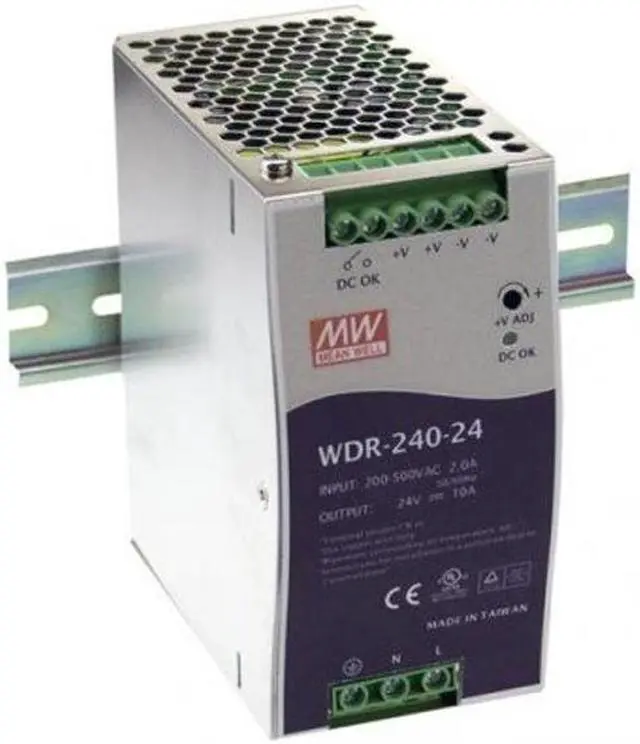 Main image of Meanwell WDR-240-24 Power Supply - 240W 24V 10A - Wide Input Range
