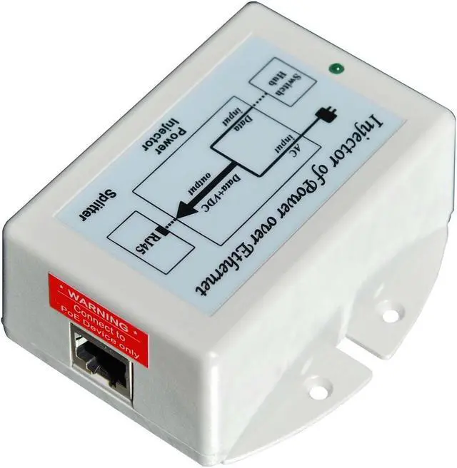 Alt view image 5 of 5 - Tycon Systems TP-POE-24G 24W Gigabit POE Power Inserter - US Power Cord, 24V