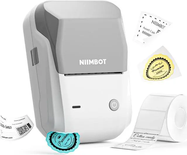 Main image of NIIMBOT B1 Barcode Label Maker, Bluetooth Thermal Label Printer, Portable Sticker Maker for Home Organization, Mailing, Bakery,Grocery, Small Business, Compatible with Phone Computer,Grey