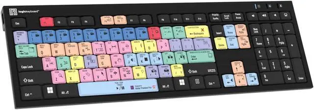 Alt view image 2 of 5 - Logickeyboard 'SlimLine Nero' designed for editing in Adobe Premiere Pro on Windows PC * p/n LKBU-PPROCC-BJPU-US