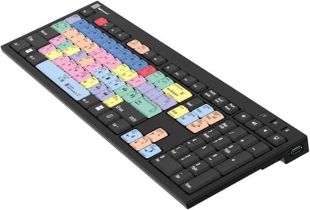 Alt view image 5 of 5 - Logickeyboard 'SlimLine Nero' designed for editing in Adobe Premiere Pro on Windows PC * p/n LKBU-PPROCC-BJPU-US