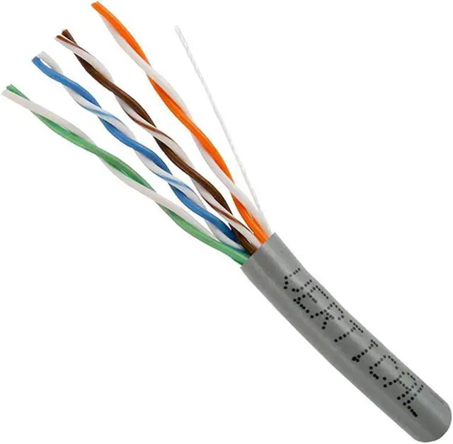 Alt view image 3 of 5 - Vertical Cable Cat5e, 350 MHz, UTP, 24AWG, 8C Solid Bare Copper, 1000ft, Bulk Ethernet Cable - 151 Series, Gray