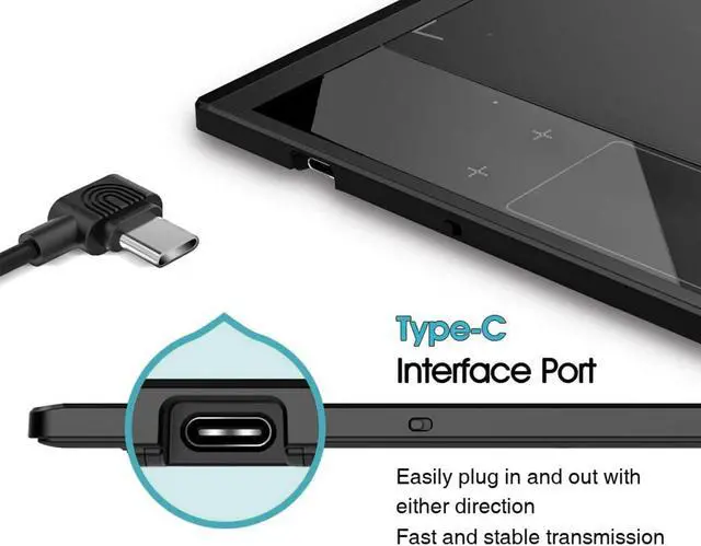 Alt view image 3 of 5 - Graphics Drawing Tablet VEIKK A30, 4 Touch Keys 1 Touch Panel, Linux Support, 10x6 Inch Drawing Pad with 8192 Levels Battery-Free Pen Electronic Drawing Tablet for PC/Android/Mac OS/Windows
