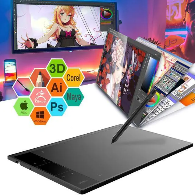 Alt view image 4 of 5 - Graphics Drawing Tablet VEIKK A30, 4 Touch Keys 1 Touch Panel, Linux Support, 10x6 Inch Drawing Pad with 8192 Levels Battery-Free Pen Electronic Drawing Tablet for PC/Android/Mac OS/Windows