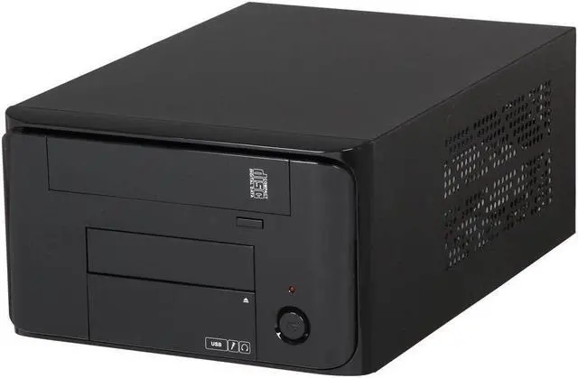 Alt view image 3 of 5 - MI-008 Tower Black P4 Chassis with 250W Itx Psu+sata Power Supply