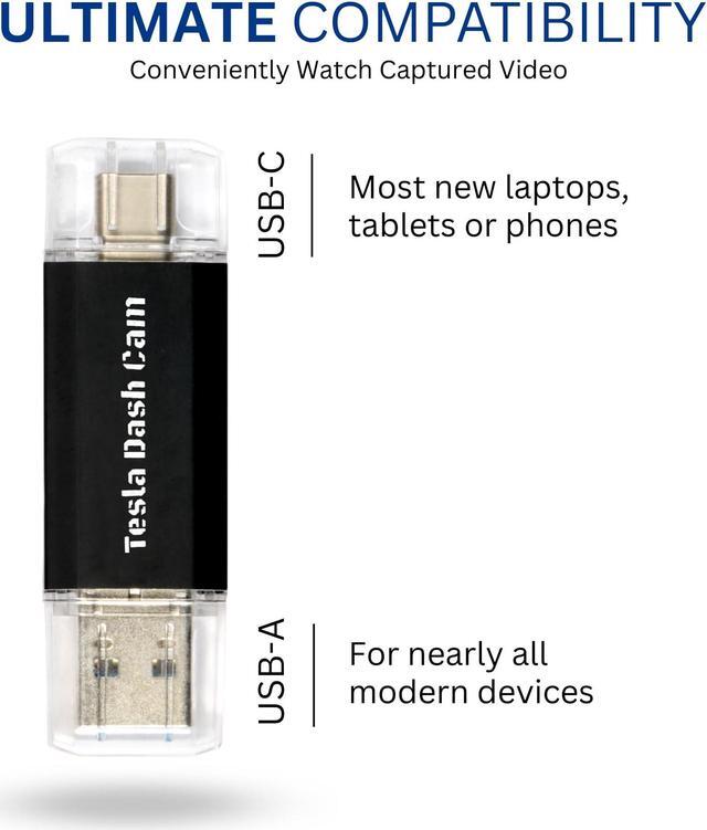 Alt view image 3 of 5 - 128 GB Tesla USBC Dashcam Flash Drive for Sentry Mode. Dual Sided Thumb Drive Dash Cam Security USB Tesla Sentry Mode