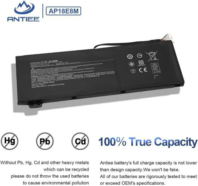 Alt view image 5 of 5 - AP18E7M AP18E8M Battery for Acer Nitro 5 AN515-54 AN517-51 AN515-55 AN515-52 AN515-43 AN515-44 AN515-45 AN517-52, Nitro 7 AN715-51, Aspire 7 A715-74G,Predator Helios 300 PH315-52 PH315-53 PH317-53