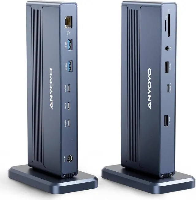 Main image of ANYOYO Thunderbolt Docking Station Dual Monitor,13-in-1 MacBook Pro Laptop Docking Station for 8K 60 & Dual 4K60, USB 3.2 10Gbps,1000Mbps Ethernet PD 120 W SD/TF 4.0 Dock for Mac M1/M2/M3/M4 Pro/Max