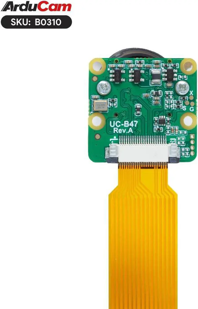 Alt view image 4 of 5 - Arducam for Raspberry Pi Camera Module 3 Wide, 120° IMX708 Manual Focus Pi Camera V3 with M12 Lens, 15cm 15-22 Pin FFC Cable