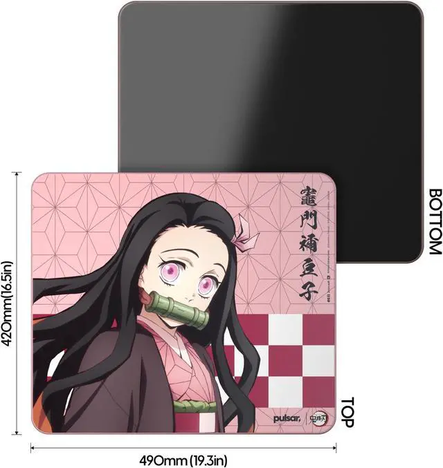 Alt view image 5 of 5 - PulsarGamingGears x Demon Slayer - eS2 Esports Professional Level Gaming Mouse Pad/Mat 3mm Thickness Anti-Slip Base Anti-Fray Precision Stitching 19.3in x 16.5in (XL, Nezuko)