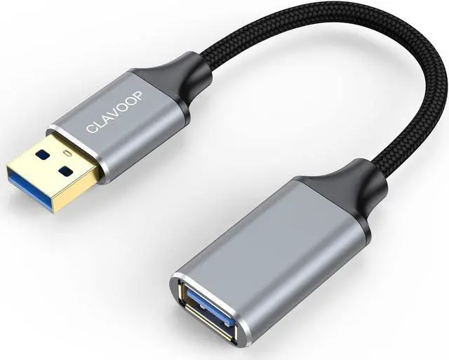 Alt view image 2 of 5 - CLAVOOP Short USB Extension Cable 6 inch 10 Pack, USB 3.0 Cable Extender Braided USB A Male to Female Compatible with USB Flash Drive, Printer, Camera, Mouse, Keyboard, Headset