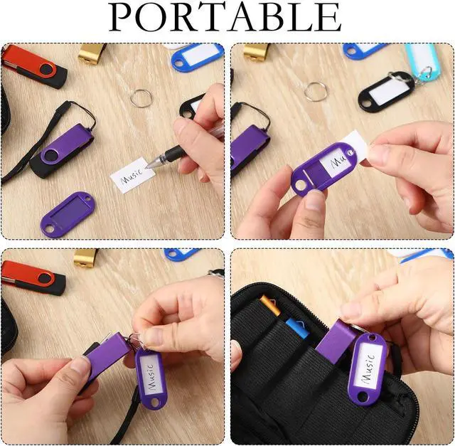 Alt view image 4 of 5 - 10 Pack Flash Drives Zip Drives with Lanyards, Key Tags and Storage Case Metal USB 2.0 Thumb Drives Multi Pack Bulk Swivel Memory Colorful Portable Keychain for Data Storage (64GB)