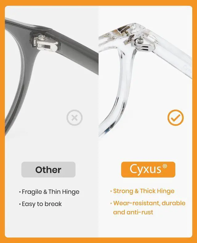 Alt view image 5 of 5 - Cyxus 2-Pack Blue Light Blocking Glasses for Men Women Retro Square Frame Anti Glare Screen Protector Gaming Computer Glasses UV Filter Eyeglasses, Interchangeable Regular Lens, Clear & Dark Green