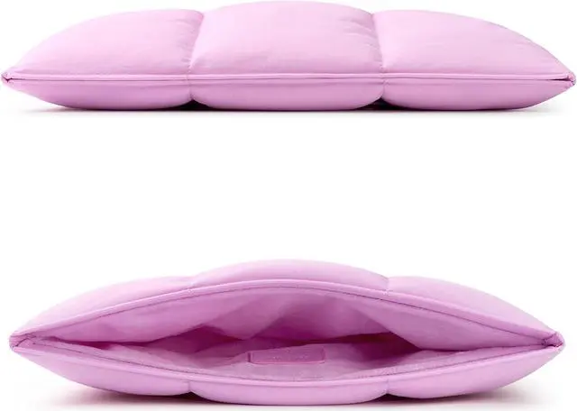 Alt view image 5 of 5 - Comfyable Puffy Laptop Sleeve 13 Inch 14 Inch, Quilted Puffer Laptop Carrying Case for Women, Pillow Case Compatible with MacBook Air M4 2025 M3 M2 M1, MacBook Pro M4 Pro/Max, Lavender