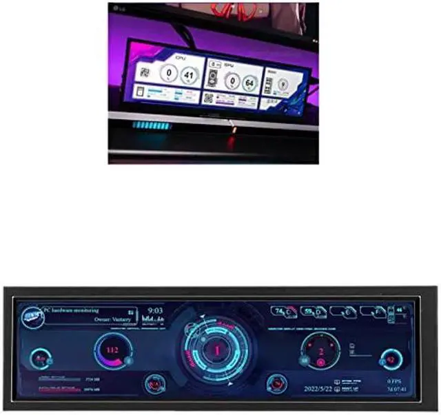 Alt view image 5 of 5 - 8.8 Inch IPS USB Mini Screen, 1920x480 IPS LCD Screen Temperature Monitor for Aida64 PC CPU Monitor GPU Fan Speed Computer Temperature Memory Sub Display Cars LiveDash DIY Kits(8.8inch)