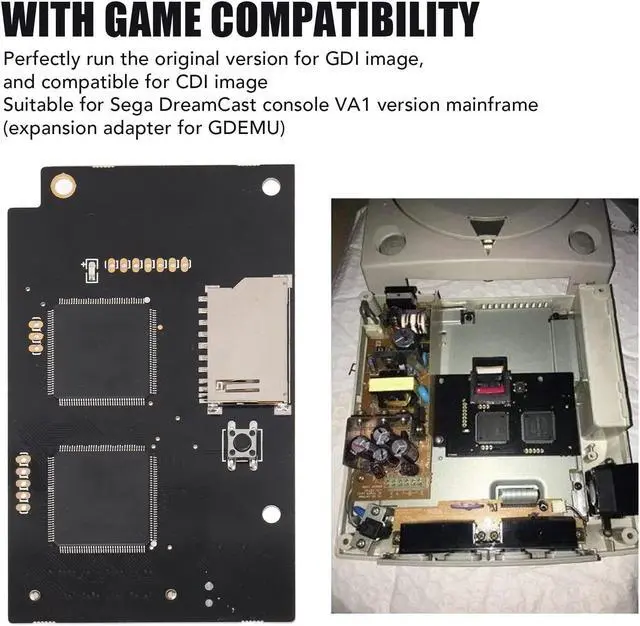 Alt view image 3 of 5 - GDEMU Optical Drive Simulation Board V5.15b for SEGAs VA1 Console, Built in Disk Remote Storage Card Mount Kit,Perfectly Runs The Original GDI CDI Image