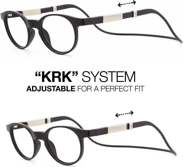 Alt view image 5 of 5 - DIDINSKY Reading Glasses with Magnets and Anti Blue Light Filter. Magnetic Readers for Men and Women with Anti-Reflective Lenses. Graphite +1.0  DIKRIK UFFIZI