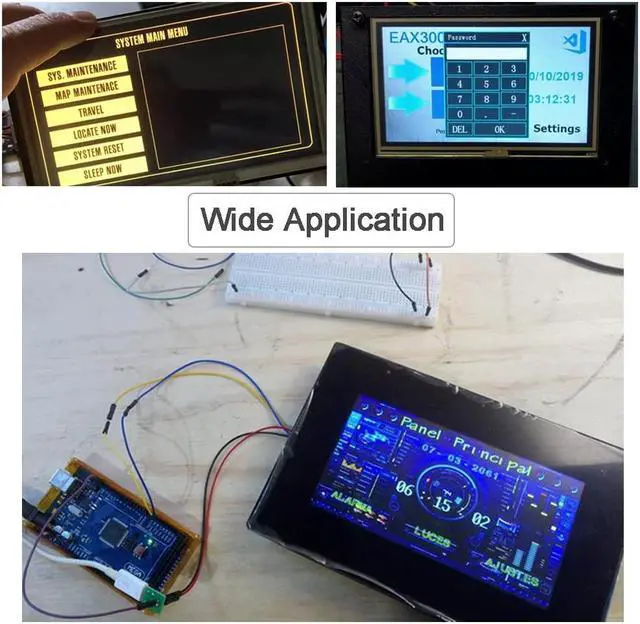 Alt view image 4 of 5 - DIYmalls Nextion Enhanced 5 inch HMI Display Resistive Touch Screen 5V TFT LCD 800x480 for Arduino ESP32 Board (NX8048K050)