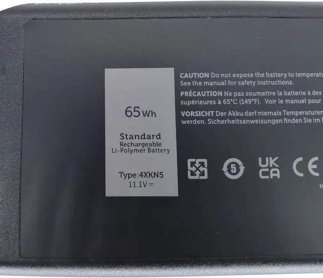 Alt view image 3 of 5 - FLYRLB 65WH 4XKN5 Battery CJ2K1 X8VWF for Dell Latitude 14 Rugged 5404 5414 E5404 Rugged Extreme 7404 7414 E7404, fits P45G P46G001 P46G002 XN4KN 5XT3V 09FN4 451-12187 909H5 11.1V