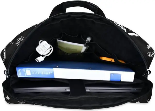 Alt view image 2 of 5 - DerlonKaje Laptop Bag 15.6 inch, Waterproof Laptop Case with Strap, Protective Laptop Carrying Case for Women&Men, Death Halloween Cats Gothic