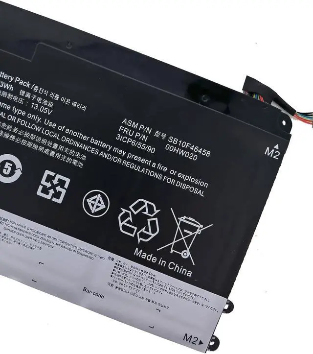 Alt view image 3 of 5 - Batterymarket New 00HW021 00HW020 Replacement Laptop Battery Compatible with Lenovo Yoga 460 SB10F46458 SB10F46459 (11.4V 53Wh/4540mAh)