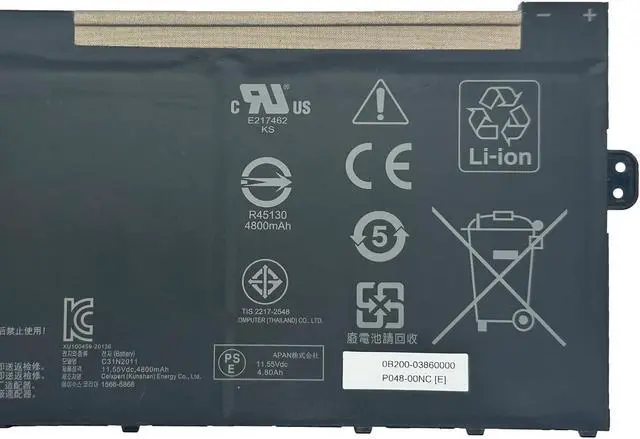 Alt view image 3 of 5 - EPYOBW C31N2011 Laptop Battery 57Wh 4940mAh 3-Cell 11.55V Compatible with Asus Chromebook Flip CM5 CM5500FDA / Chromebook Flip CX5 CX5500FEA Series 0B200-03860000 3ICP4/91/91