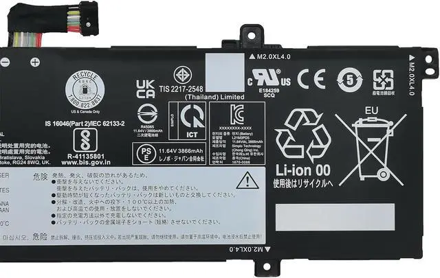 Alt view image 3 of 5 - EPYOBW L21M3PD5 Laptop Battery 46.5Wh 3995mAh 3-Cell 11.64V Compatible with Lenovo ThinkBook 14 G4+ ARA/ThinkBook 14 G4+ IAP Series L21C3PD5 L21L3PD5 L21M4PD6 L21D4PD6 L21L4PD6