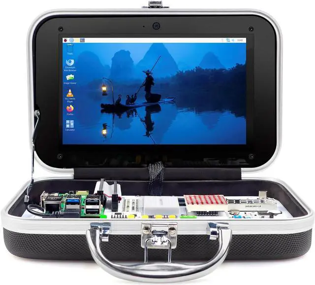 Main image of ELECROW for Raspberry Pi 5 8GB Kit, with Pi 5 8GB Single Board Computer, Crowpi Pi 5 Case Kit with 9inch Display, Compatible with Raspberry Pi 5 Learning Programming Kit with Sensors (8GB RAM)