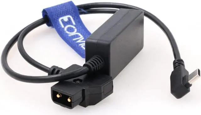Alt view image 2 of 3 - Eonvic Upgrade Power Supply Cables D-Tap to 5V USB Type-C Regulated Adapter Cable Powering Motors (Right Angle USB Type C to Dtap)