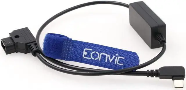 Alt view image 3 of 3 - Eonvic Upgrade Power Supply Cables D-Tap to 5V USB Type-C Regulated Adapter Cable Powering Motors (Right Angle USB Type C to Dtap)