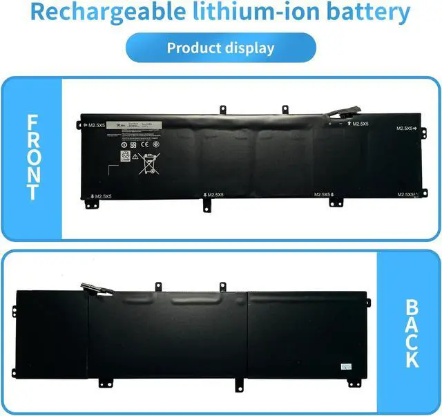 Alt view image 5 of 5 - 245RR 0H76MY H76MV 07D1WJ 7D1WJ Y758W Laptop Battery Replacement for Dell XPS 15 9530 Precision M3800 701WJ T0TRM(11.1V 91Wh)