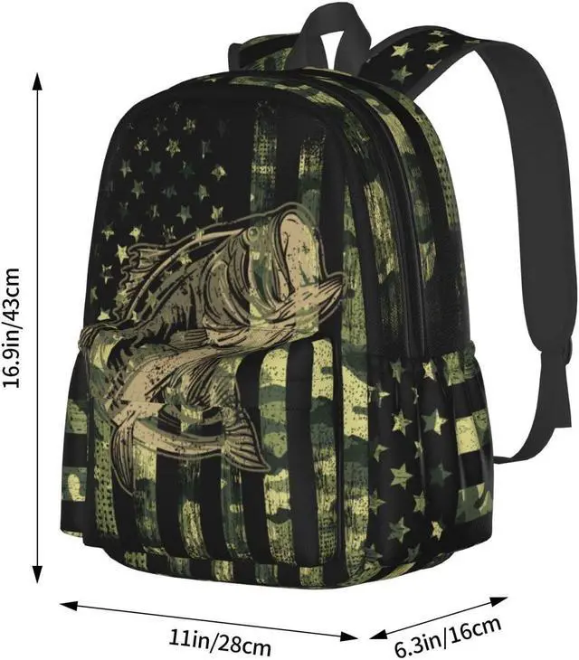 Alt view image 2 of 5 - famliihw Camo Backpack Bookbag Laptop Backpacks Multipurpose Daypack for Boys Girls School Men Women Travel Hiking