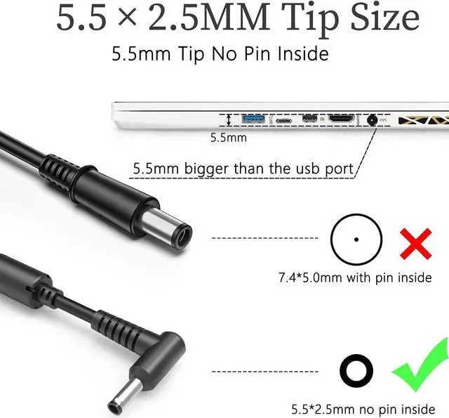 Alt view image 4 of 5 - 230W Laptop Charger for MSI GS65 GS66 GS75 GS76 WS65 WS66 WS75 with 5.5 * 2.5mm Charging Port,Compatible with MSI Creator 15 17 Alpha 15 17 Chicony A17-230P1A A12-230P1A Gaming Laptop Power Supply