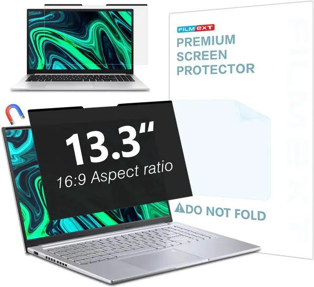 Main image of FILMEXT Magnetic Laptop privacy screen 13.3 inch for 16:9 Widedisplay, Removable Laptop Privacy Screen Shield Anti Glare Blue Light Filter for HP/Dell/Acer/Lenovo/Asus